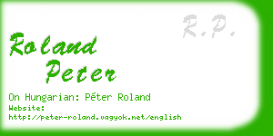 roland peter business card