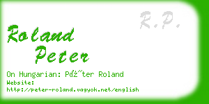 roland peter business card